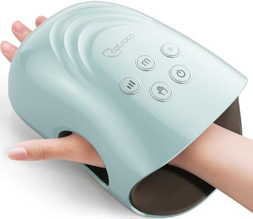 cotsoco Massaggiatore per le mani, 3 misure di massaggio, massaggiatore manuale senza fili con calore e compressione per artrite e tunnel carpale, regalo per uomini, donne, amici, relax a casa
