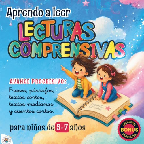 Lecturas comprensivas para aprender a leer y escribir: Cuaderno de lecturas comprensivas de distintos niveles con avance progresivo para niños de 5 a ... Enfoque Montessori. Educación Primaria.