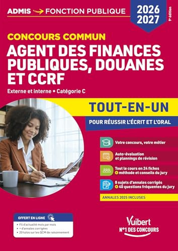 Concours commun Agent des finances publiques, douanes et CCRF 2026-2027 - Tout-en-un: Externe et interne - Catégorie C