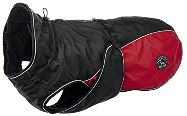 HUNTER Hundemantel UPPSALA ALLROUNDER, Farbe: anthrazit/rot, wasser- und windabweisend, herausknöpfbares Innenfutter, reflektierende Paspeln, elastische Fixiergummis, optimaler Sitz, Größe: 40