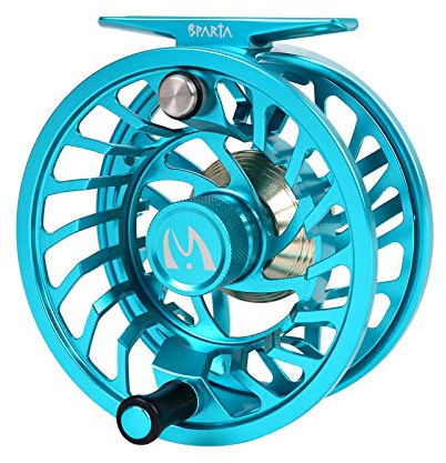 Maxcatch Sparta Fly Reel Fully Sealed Lightweight Expert Fly Fishing Reel(3/5wt, 5/7wt, 7/9wt, 8/10wt) (Ice Blue, 8/10wt)