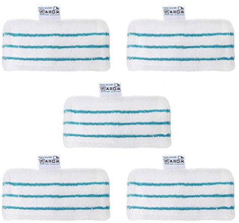 Fantisi Set di 5 Panni Lavabili in Microfibra Rettangolari per Black & Decker Steam Mop FSMP20, FSMH1321JMD, FSM1500, FSM1600, FSM1610, FSM1620, FSM1621, FSM1630, FSMH162