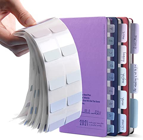 AVECMOI 420 Pieces Sticky Index Tabs, 3 Tailles d'onglets de Marqueurs de Page de Couleur Claire pour Documents, Livres, Journal, Dossiers pour étudiants, Enseignants, Personnel de Bureau