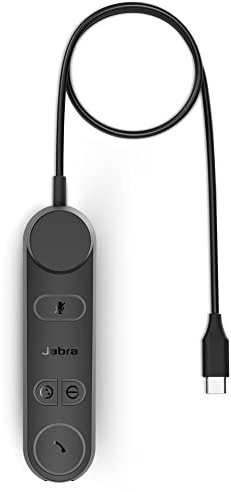 Jabra Engage 50 II Link Anrufsteuerung mit USB-C-Kabel Engage 50 II Mono- und Stereo-Headset mit USB-C-Anschluss - MS Teams-Zertifiziert, mit Allen Plattformen kompatibel - Schwarz