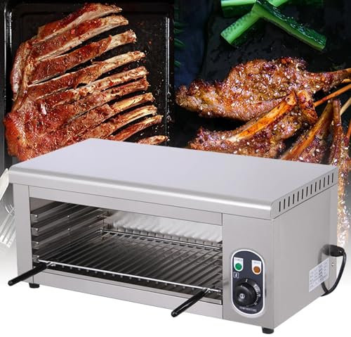 XNZJHPP Grill fondoir à Fromage, Four à Salamandre électrique 2000 W avec Grille réglable, Gril en Acier Inoxydable pour Faire Fondre Le Fromage, Plage de température de 50 à 300 ℃