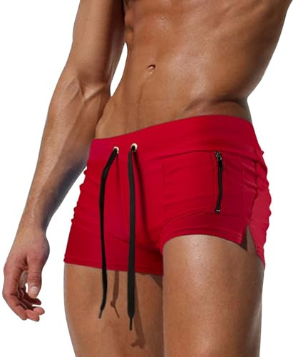 L-Peach Traje de Baño para Hombre Bañador Boxers de Nadación Surfing Running