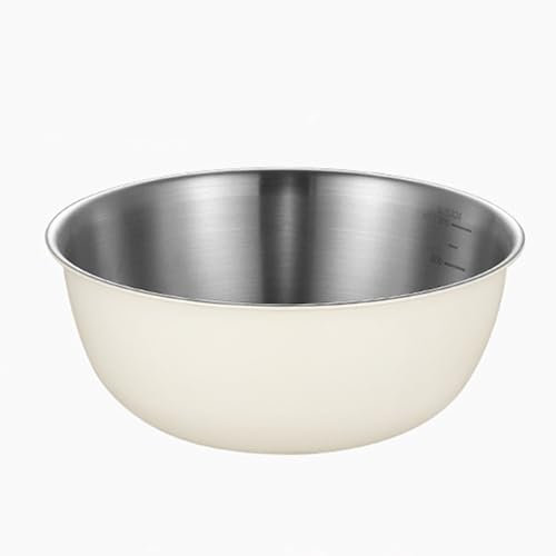 Ciotole in Acciaio Inossidabile - Scodella da Cucina 26 cm (10.24) - Capacità 3.5 Litri - Per Antipasti - Lavabile in Lavastoviglie