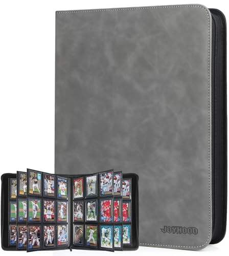 JoyHood Album per Top Loader, Raccoglitore Top Loader per 252 Top Loaders, Album Carte da Collezionabili con 9 Tasche, Grigio (Solo per Top Loader)