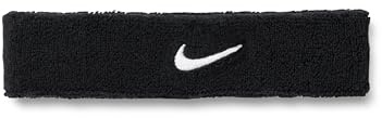 Nike Unisex Swoosh Classic He Headband, Black/White, One Size