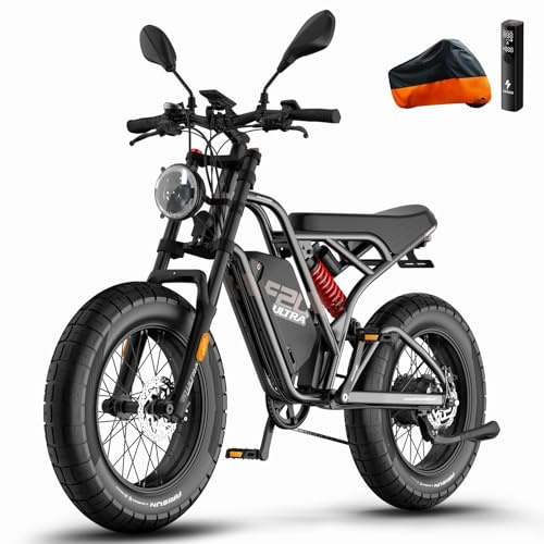Fafrees Bici Elettrica F20 ULTRA, Fatbike da 20*5,0 pollici, Batteria da 25 Ah/1200 Wh, Coppia 79 N·m, Freni Idraulici, Mountain Bike Elettrica per Adulti Unisex, Autonomia 80-140 KM (Nero)