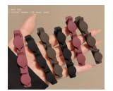 RAYAKT Lot de 6 barrettes à cheveux à double couche – Pinces à cheveux tressées élégantes pour femmes et filles – Pinces à cheveux double face pour coiffures volumineuses