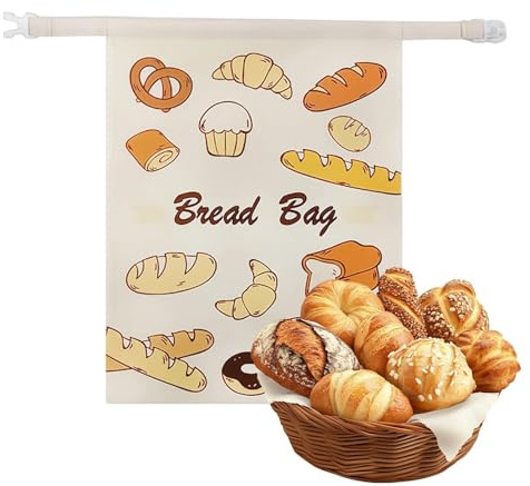 per pane acido, facili da pulire, riutilizzabili, sacchetti per il pane fatti in casa, per cucina, panetteria, caffè, congelatore, impasto