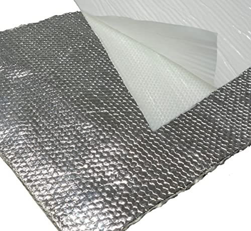 Schlauchland 200x20cm Alu-Fiberglas Hitzeschutzmatte selbstklebend *** Hitzeschutzband Turbo Auspuff Krümmer Isoliermatte Hitzeschutzfolie