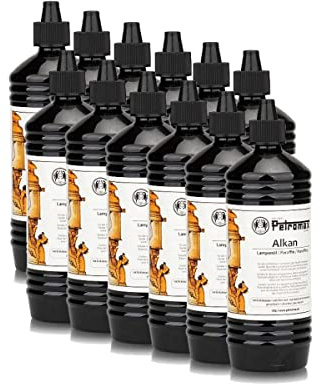 12 x Huile/Pétrole Petromax Alkan/paraffinöl Bouteille de 1 L