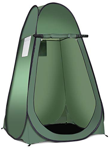 RELAX4LIFE Umkleidezelt mit Pop up System, Duschzelt Faltbar, Toilettenzelt mit Fenster, Beistellzelt Polyesterfasern, Lagerzelt, Campingzelt, Trekkingzelt, Strand Pop-up Zelt