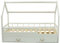 Hausbett Kinderbett mit Schublade Rausfallschutz Skandinavisches Design 160x80cm (Farbe: weiß)