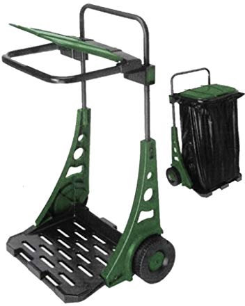 Bricoloco Carro jardín basura 90x53x38. Carro para desechos de jardinería, patios, camping o barbacoa. Carro jardinería cómodo con asa, dos ruedas grandes Plástico resistente a clima (1)