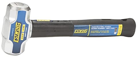 Estwing 2.5 lb Soft Face Sledge Hammer - 12 Indestructible Handle, Shock-Absorbing Grip, Overstrike Resistant
