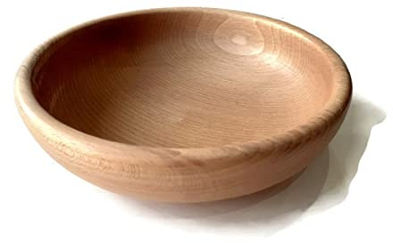 Wooden World - DI LEGNO DECORATIVO FRUTTA E NOCCIOLE CIOTOLA – STILE RUSTICO NATURALE LEGNO DI FAGGIO SERVIRE CIOTOLA PER LO SPUNTINO – 30 CM