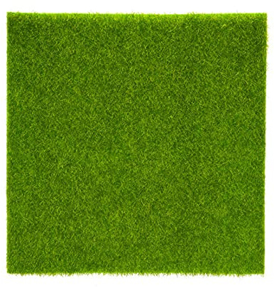 SEAFRONT Tappeto Erboso Verde Sintetico 2 Dimensioni Prato Artificiale Tappetino in Quadrata Giardino Paesaggio Ornamento Decorazioni per la Casa (30 * 30 cm)