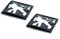 Lot de 2 autocollants de 16 x 16 mm. Convient pour voiture Peugeot avec logo de voiture. Pour clé, télécommande, etc. Autocollant carré avec emblème (16 x 16 mm, peug. 2 pièces)