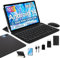 fezawio Android 14 Tablet 10 Zoll 20GB RAM+128GB ROM, Octa-Core Tablet WiFi 6, 6000mAh, (1TB TF) mit Tastatur und Maus-schwarz