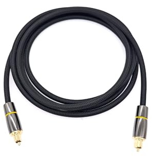 JZK 2m ottico cavo, cavo audio ottico digitale intrecciato in nylon placcato oro 24K per soundbar, Cavo in fibra ottica per Xbox, per PS4, TV, home cinema, stereo, amplificatore, lettore DVD