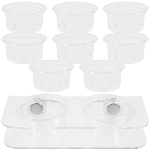 jojofuny Mangeoire Magnétique pour Reptiles avec Distributeur d'eau et Bol Alimentaire, Grand Modèle en Plastique, pour Terrarium de Geckos et Petits Reptiles, Accessoire D’Alimentation