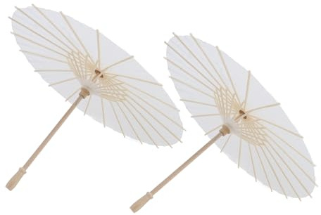 Qcwwy Artesanías Papeles Engrasados ​​Pintura Andamios de Bambú Paraguas Decorativos de Estilo Japonés Chino Sombrilla de Aceite DIY para Accesorios de Fotos de Boda Decoración de Fiesta Nupcial 2