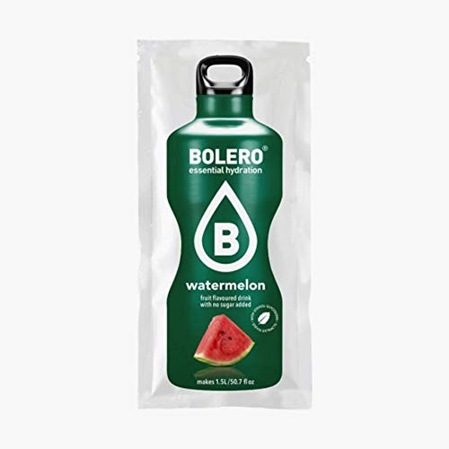 BOLERO Drinks 96 bustine da 9 grammi gusto WATER MELON - Preparato istantaneo per Bevande con Stevia e Vitamina C e Senza Zucchero