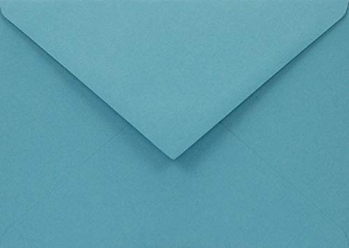 Netuno 25 buste lettera blu azzurro formato C6 114x 162 mm 110g Woodstock Azzurro buste per lettere belle per partecipazioni matrimonio compleanno inviti battesimo comunione Natale Pasqua