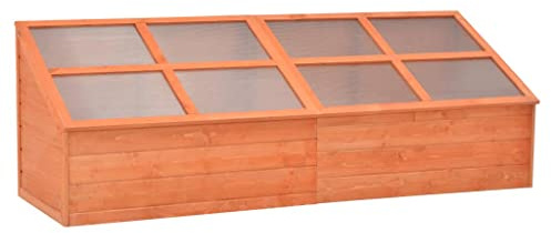 vidaXL Holz Gewächshaus Frühbeetkasten Frühbeet Treibhaus Pflanzenhaus Garten