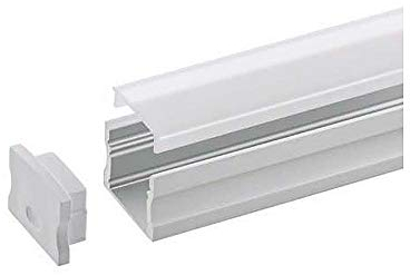 Aufbauprofil 12 - für LED Strips bis 1.23cm Breite, zur Wand- und Deckenmontage, Länge 100cm