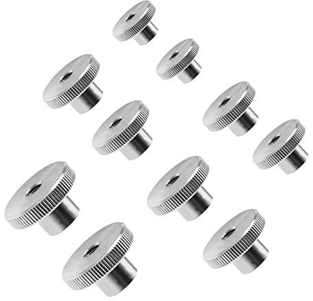 Be In Your Mind 10 Stück M3 M4 M5 M6 M8 Rändelmuttern Runde Handgriffknöpfe Innengewinde 304 Edelstahl DIN 466