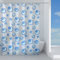 Gedy G-Orbita 120 x 200 cm, aus PEVA-Stoff, hellblau, Design R&S, Duschvorhang mit 12 Ringen, 2 Jahre Garantie, einzigartig