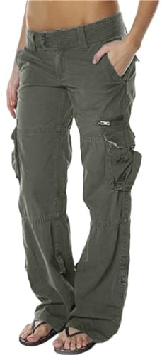 Onsoyours Pantalon Cargo Femme Multi-Poches Streetwear Taille Haute Hip Hop Pantalon Respirant Sport Étanche Outdoor Montagne Escalade Randonnée Femme Cargo Pantalon Gris M