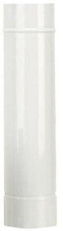 La zappa Tubo in lamiera di acciaio smaltato porcellanato da interno per stufa a legna (Ø130 mm/100 cm, Bianco)