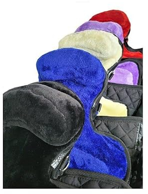 German Riding Fellsattel, Kunstfell Micro Größe: 10 für Holzpferde und Minipferde (Natur)