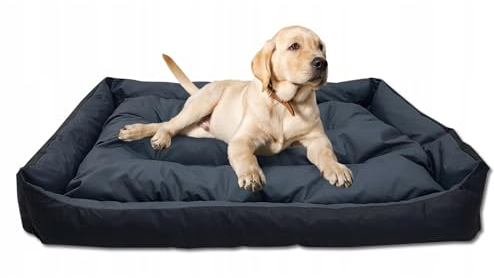Odolplusz Hundebett Hundekorb Hundesofa Tierbettfür große Hunde | Hundekissen Grosse Hunde | 150x105 cm (schwarz + Graphit grau) (schwarz-Graphit)