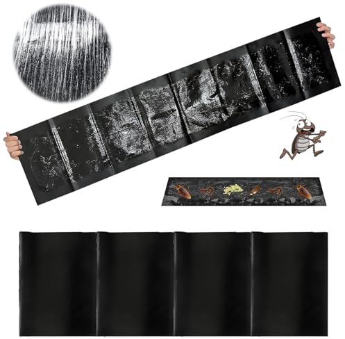 SPERMUOY pièges collants, 4 pièges à cafards piège collant, pièges à cafards pièges pour lutte contre les ravageurs piège collant gril piège pour insectes nuisibles