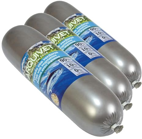 Arquivet Saucisse de Poisson et légumes pour Chiens 500 g, 1 unité (Lot de 3)