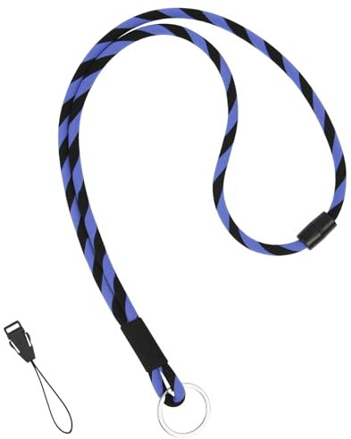 OFFCUP Schlüsselband Lang, Nylon Lanyards mit karabiner, Schlüsselbänder Umhängebänder mit Drehbarem Metallclip Abnehmbare Neck Lanyard Langes Handgelenk Paracord-Lila