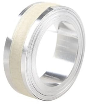 Rouleau de ruban adhésif 3D en aluminium pour étiqueteuse compatible avec les étiqueteuses DYMO M1011/M11-1 - 12 mm x 3,65 m