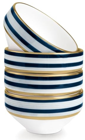 fanquare Juego de 4 boles de postre de 340ml, 11,5cm Aptos para microondas y lavavajillas, Cuencos pequeños para guarniciones, aperitivos, cocina, restaurante, Cuencos para helados