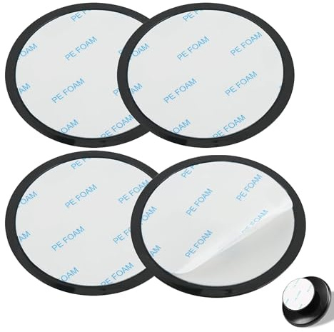 HstiaLving 4 Piezas Discos Adhesivos de Salpicadero, Disco de Montaje de Almohadilla de Tablero Adhesivo Soporte con Ventosa para Coche con Placas de Fijación Adhesivas para GPS Soporte de Montaje