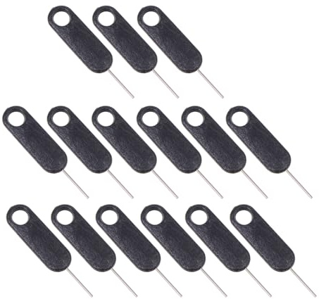 MAGICLULU Removedor Práctico De Tarjeta Sim para Teléfonos Móviles, Kit De 15 Piezas, Compacto y Ligero, Herramienta De Expulsión Compatible Celulares y Tabletas, Color Metálico