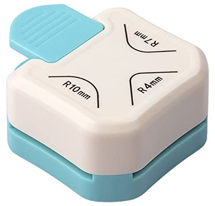 Generic 3-i-1-hörnformad Stans för Papper, Foton, Klippböcker, affärs- och Presentkort – R4, R7, R10Mm Skärstorlekar, Kompakt och Bärbar Design