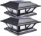 Siedinlar Solar Pfostenleuchte Solar Gartenleuchte mit 2 Modi LED Lampe Wasserdicht für Garten Zaun 7x7, 8x8, 9x9 10x10 Zoll Holzpfosten - 2 Stück