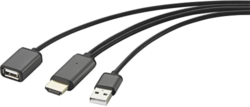Renkforce RF-4700672 USB/HDMI Adapterkabel Schwarz mit Streaming-Funktion 2.00 m