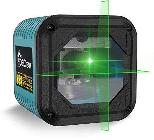 DECTEAM Green Laser Level, Cross Line Self Leveling Laser Spirit Level, 30M 110 Wide-Angle Horizontal and Vertical Cross Laser Line, Manual/Self-Leveling Mode, IP54, 2*AA Batteries Included, C011G